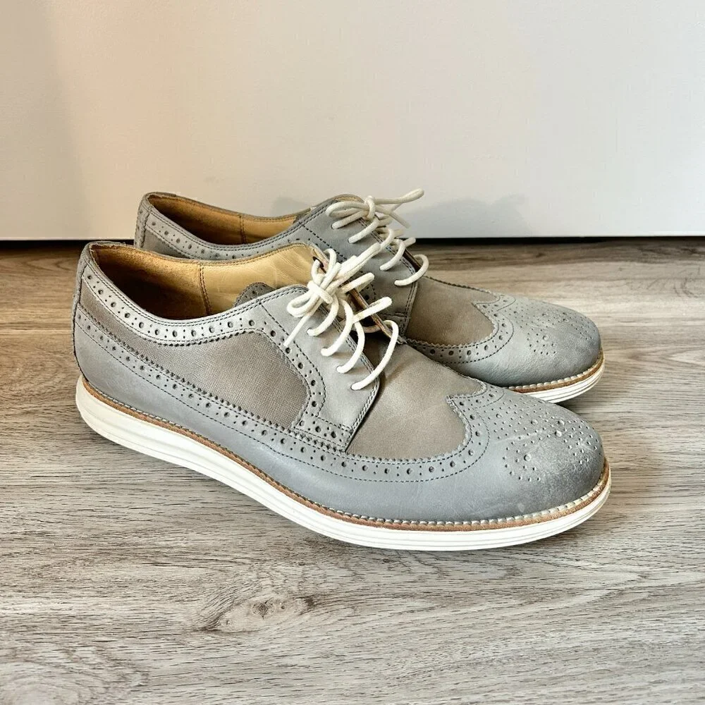 Cole Haan Men's Lunargrand Long Wing Oxfords Size 12